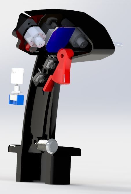 F-14 RIO Lantirn Stick suitable for DCS F-14 simulation 3D print model_9
