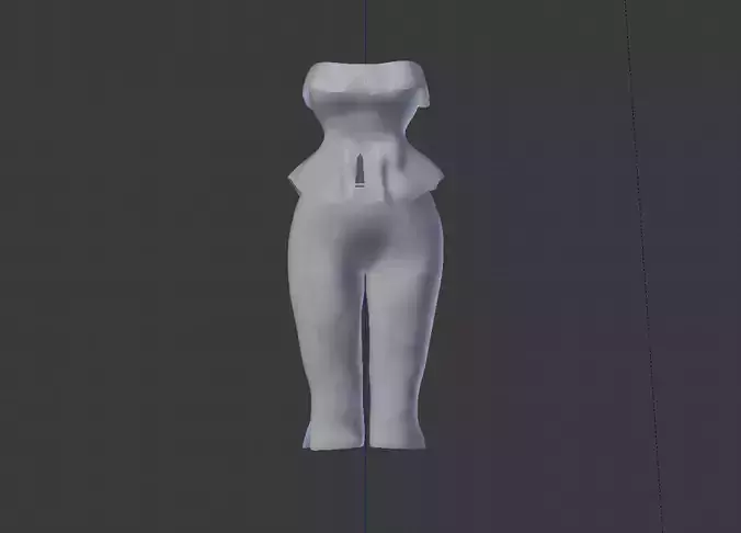 Mesh Corset and Capri Pants Outfit 3D model