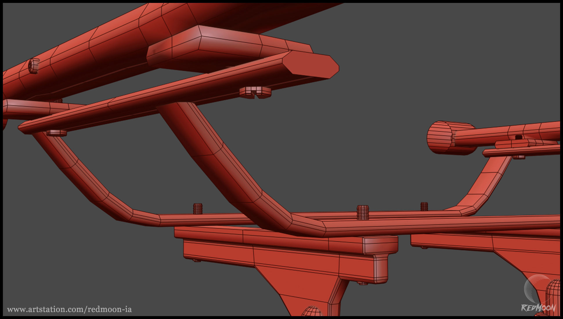 3 Seats waiting chair Free 3D model_8