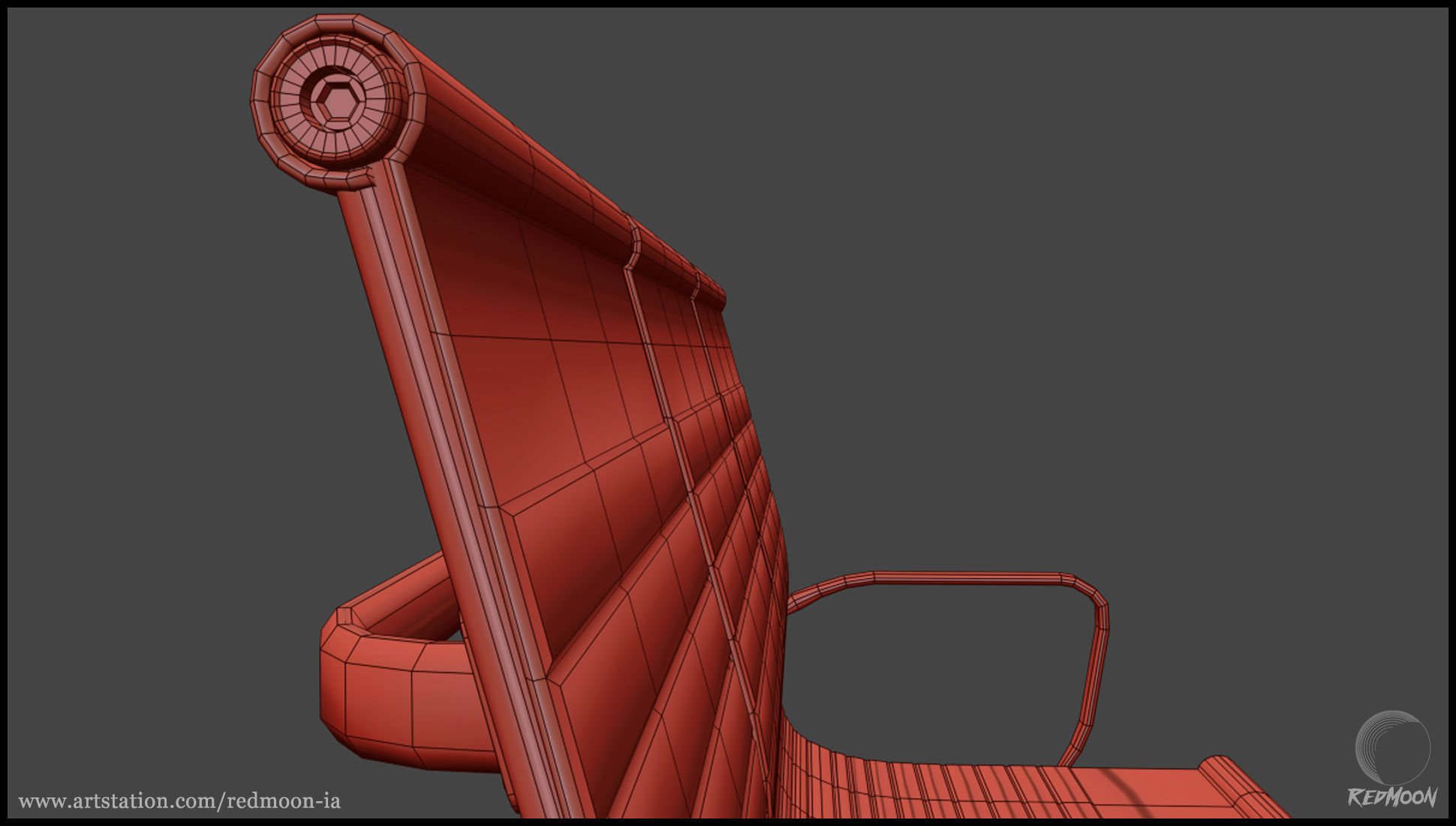 3 Seats waiting chair Free 3D model_10