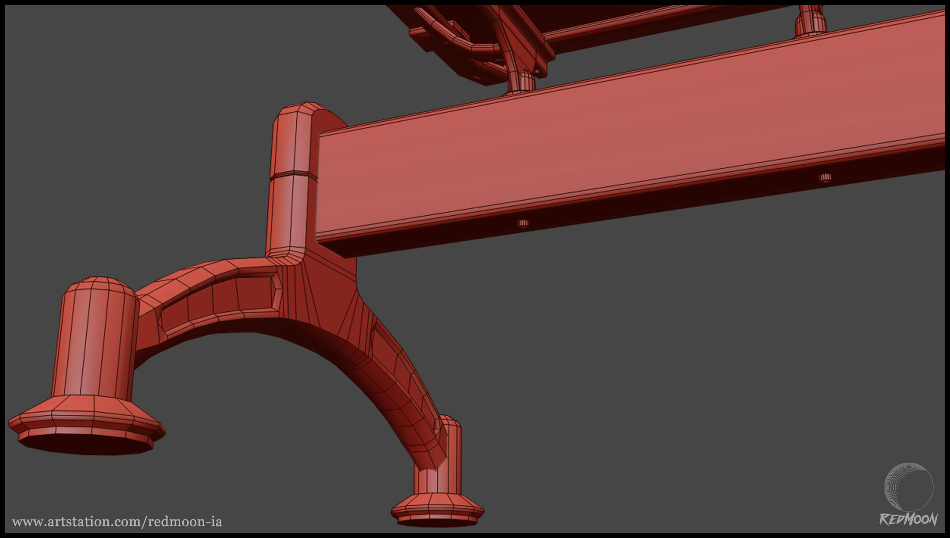 3 Seats waiting chair Free 3D model_12