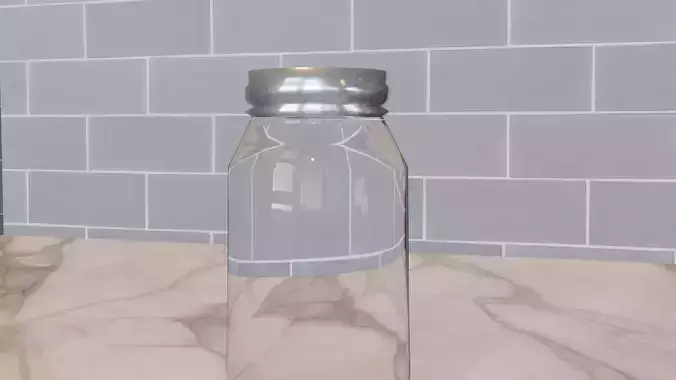 Mason Jar Free low-poly 3D model