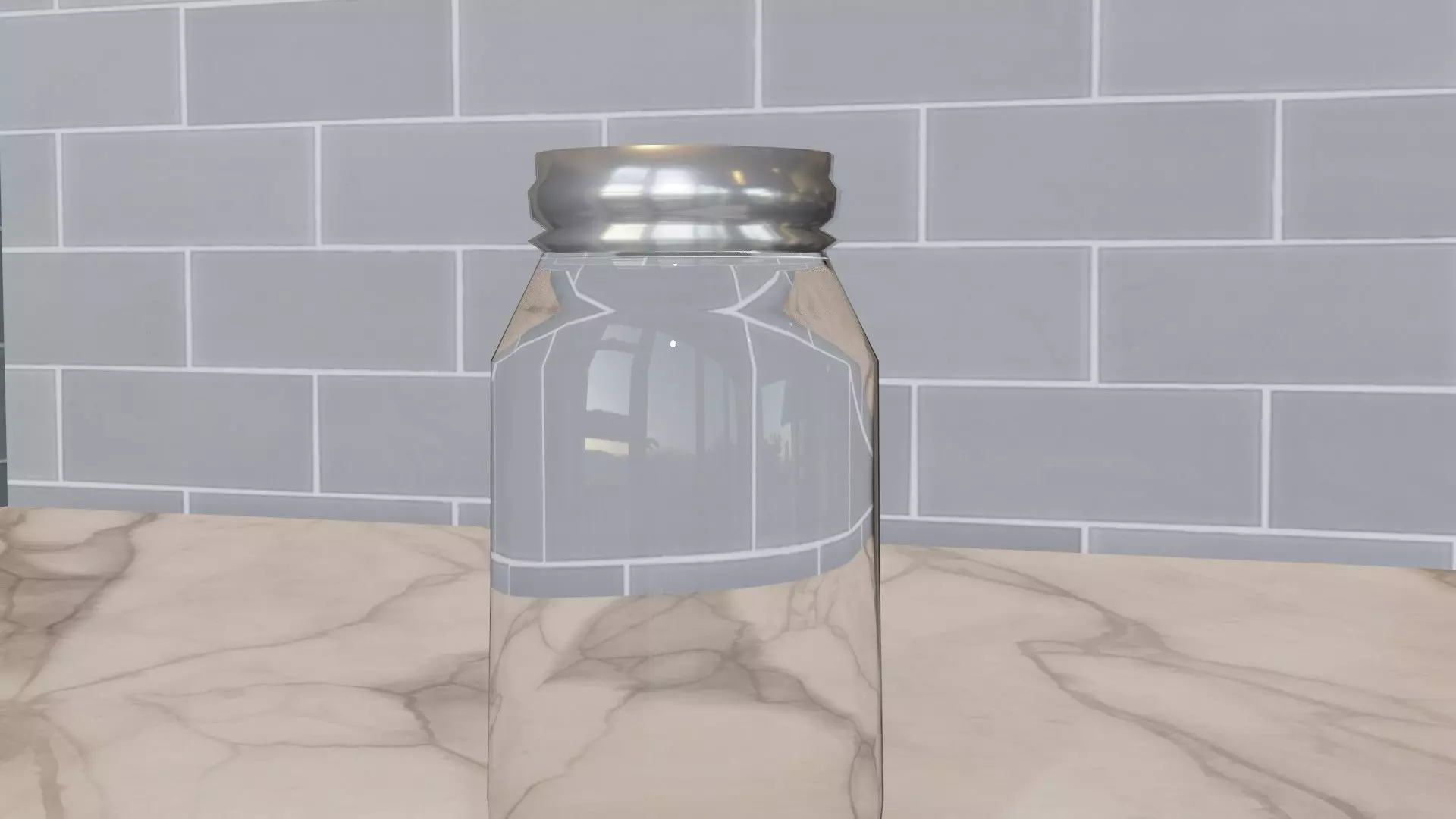 Mason Jar Free low-poly 3D model_0