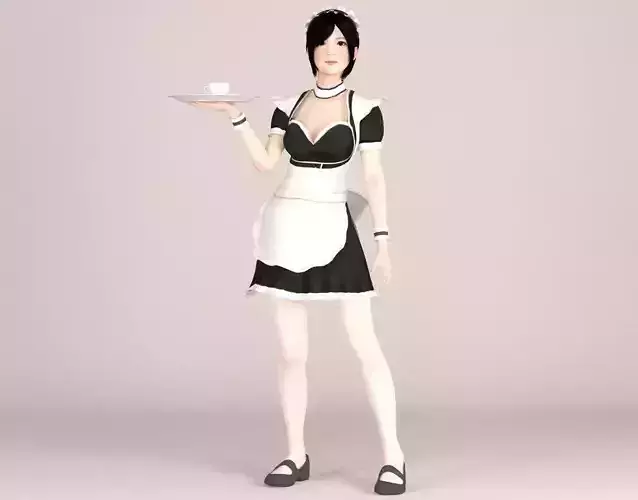 Rina maid pose 04 3D model