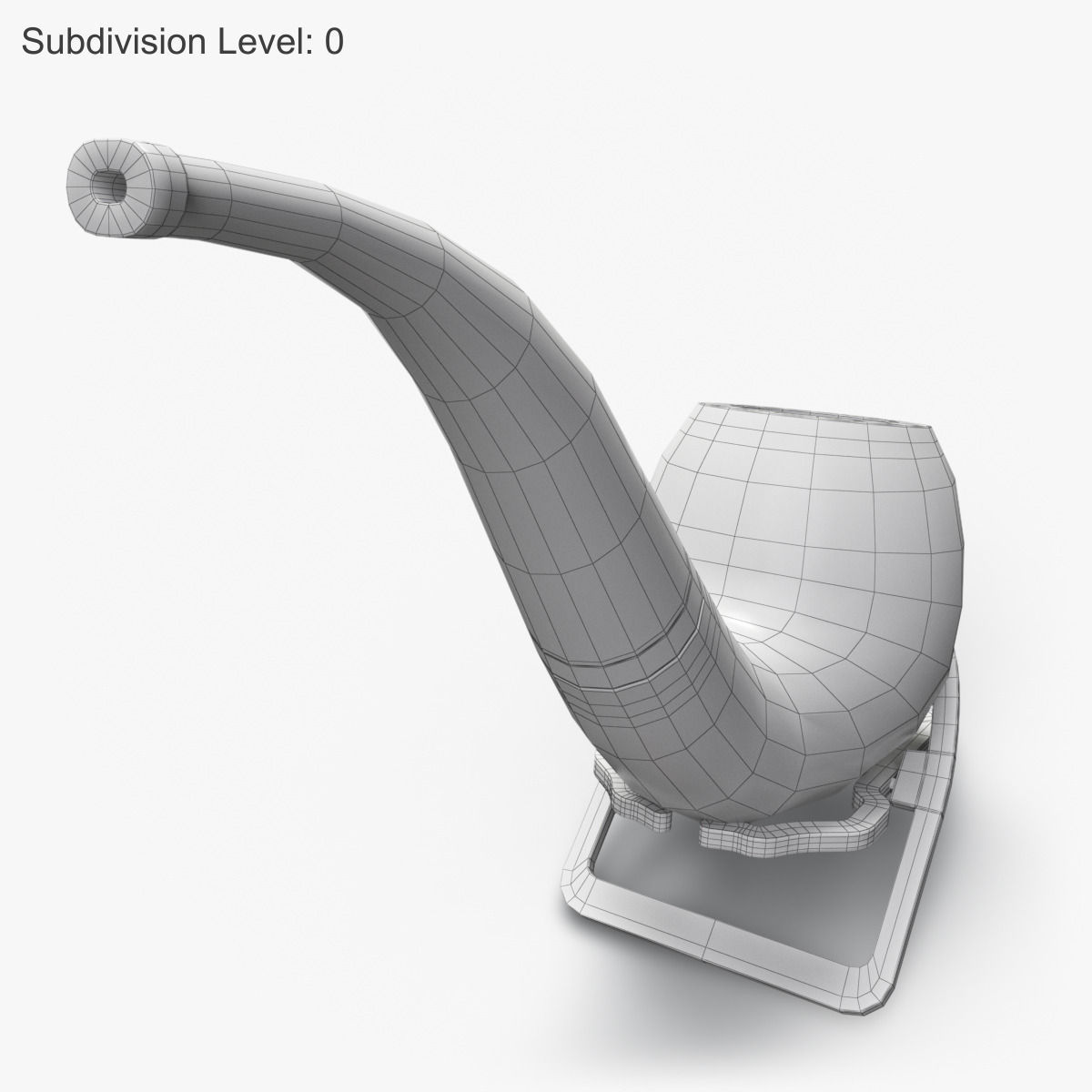Smoking Pipe Interior Decoration Element Low-poly 3D model_15