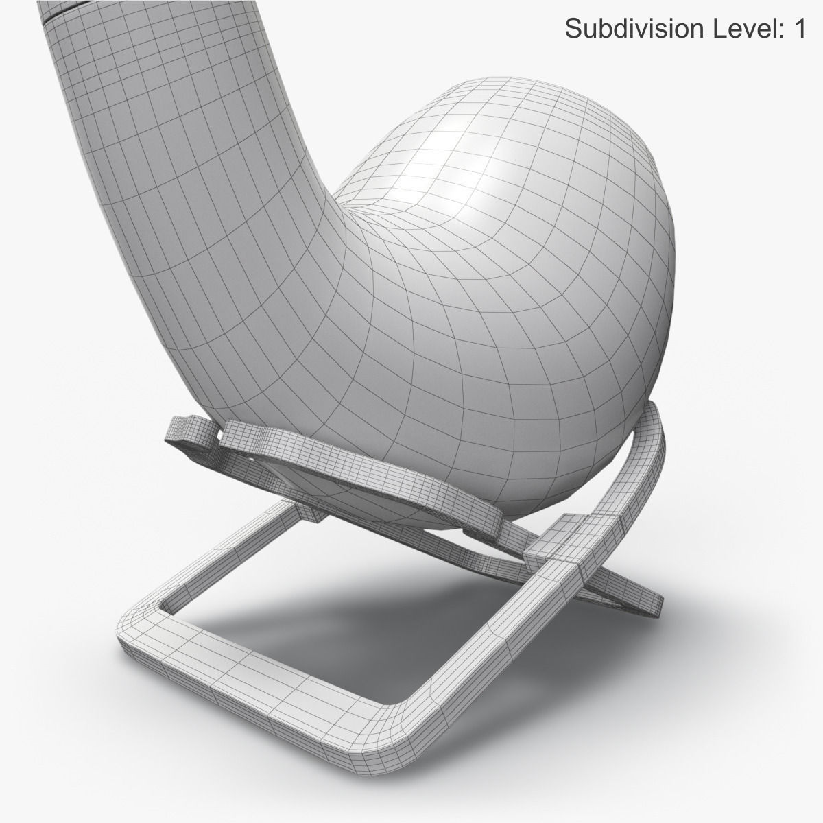 Smoking Pipe Interior Decoration Element Low-poly 3D model_25