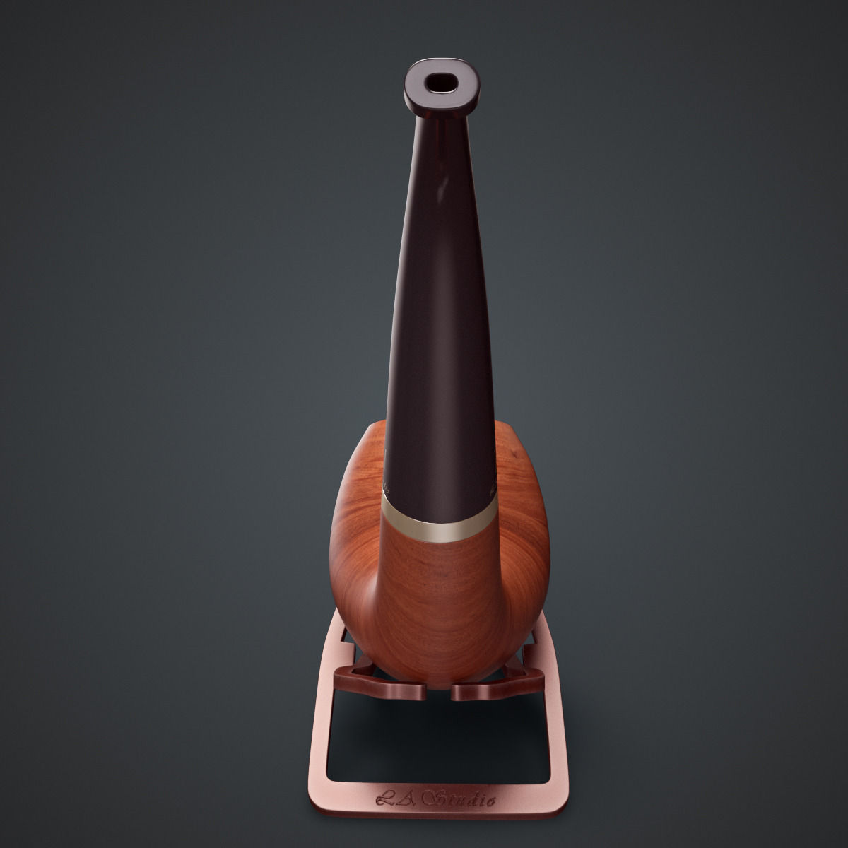 Smoking Pipe Interior Decoration Element Low-poly 3D model_3