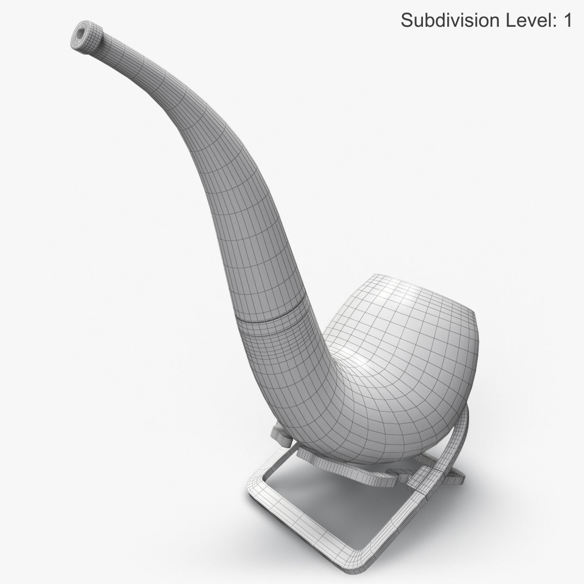 Smoking Pipe Interior Decoration Element Low-poly 3D model_19