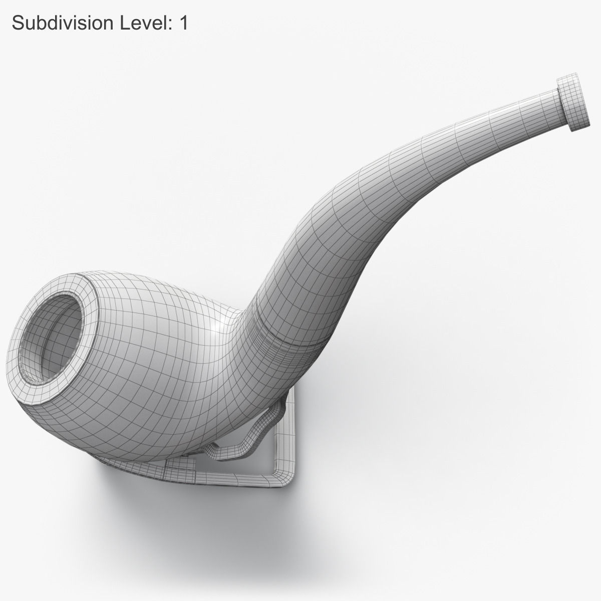 Smoking Pipe Interior Decoration Element Low-poly 3D model_24