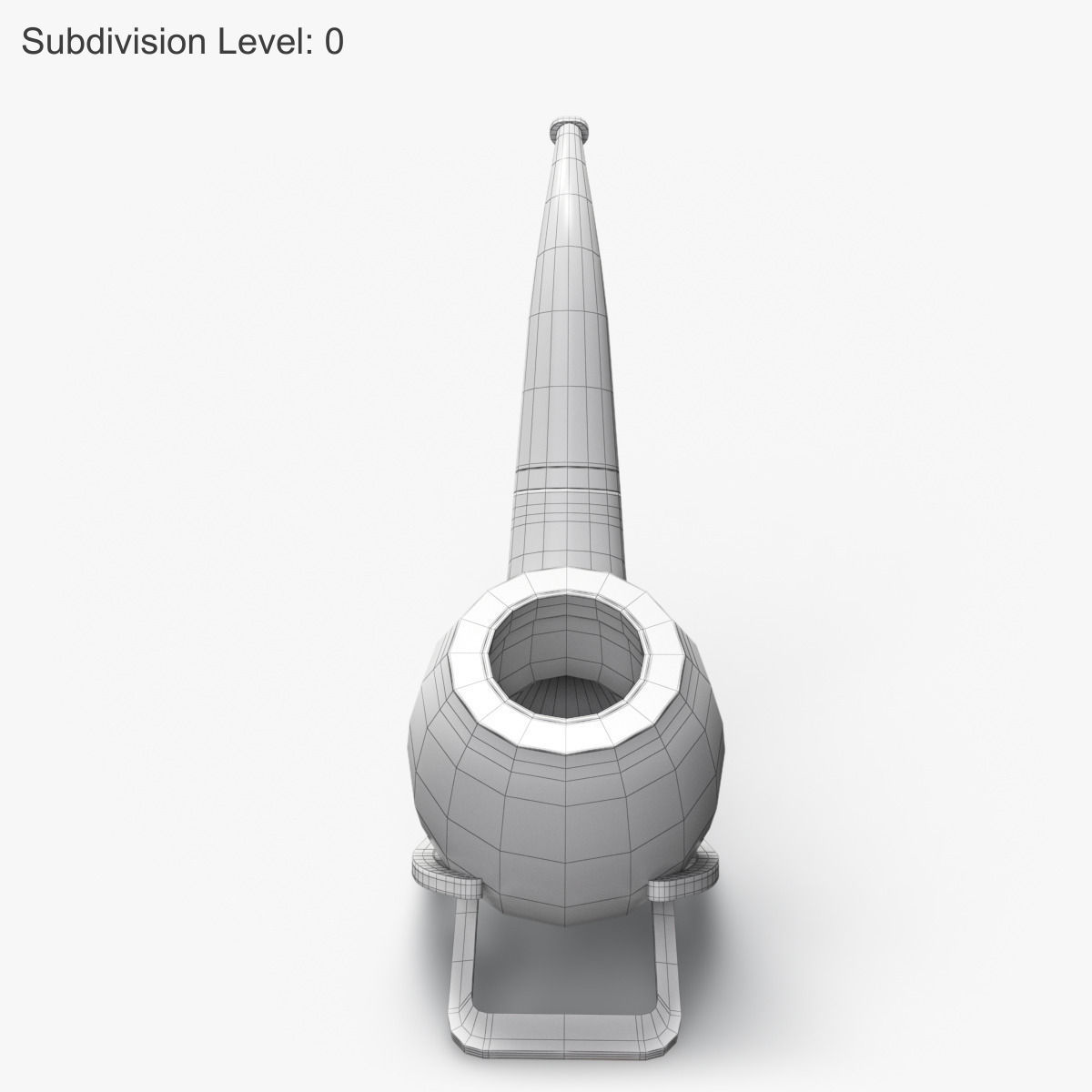 Smoking Pipe Interior Decoration Element Low-poly 3D model_10