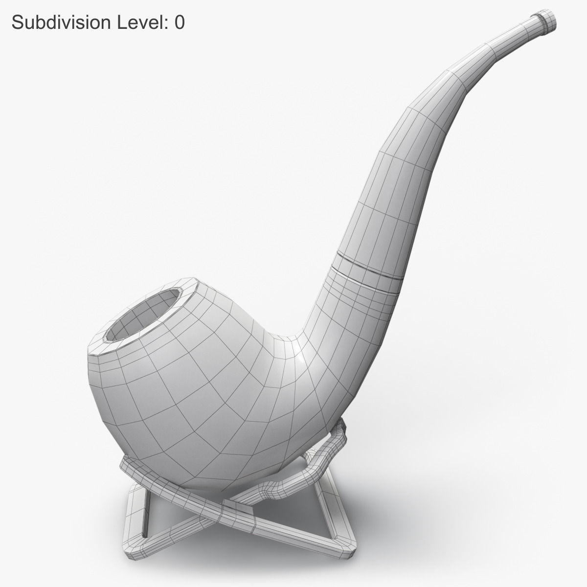 Smoking Pipe Interior Decoration Element Low-poly 3D model_14