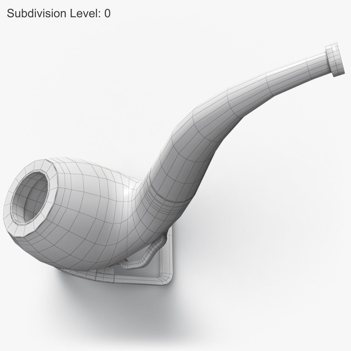 Smoking Pipe Interior Decoration Element Low-poly 3D model_17