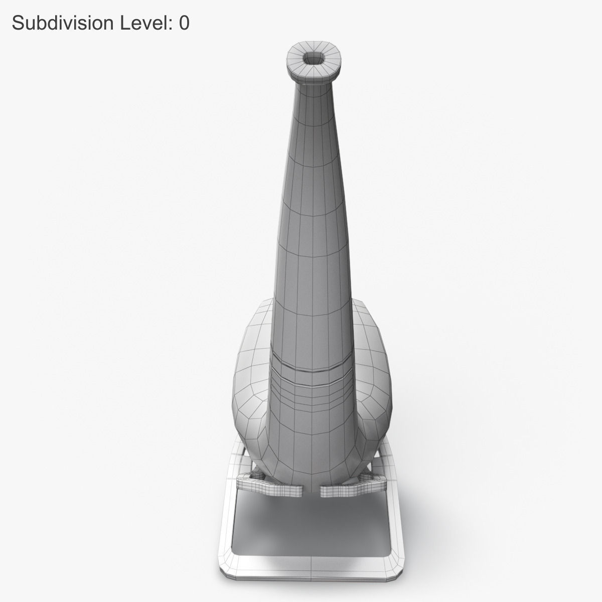 Smoking Pipe Interior Decoration Element Low-poly 3D model_12