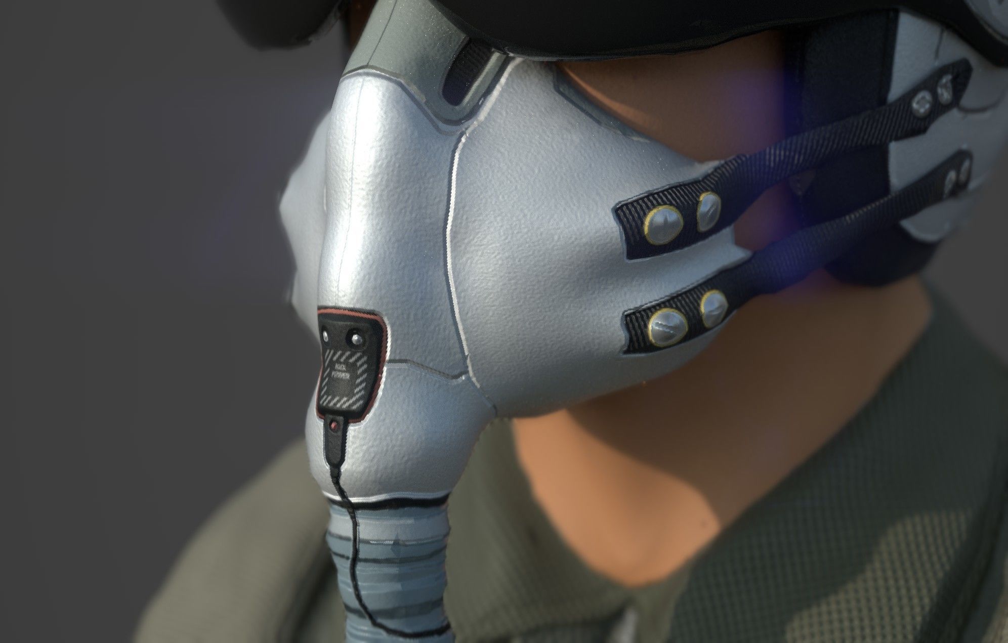 Pilot man in suit 3D model_5