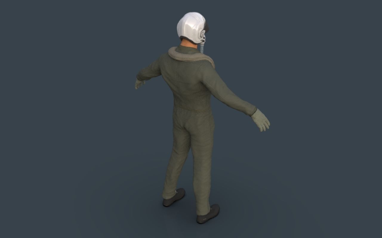Pilot man in suit 3D model_34