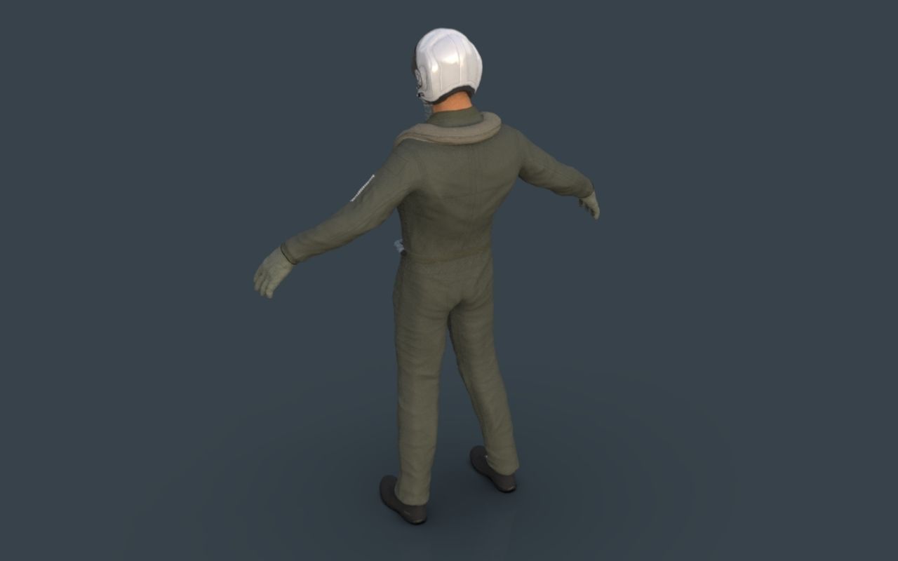 Pilot man in suit 3D model_29