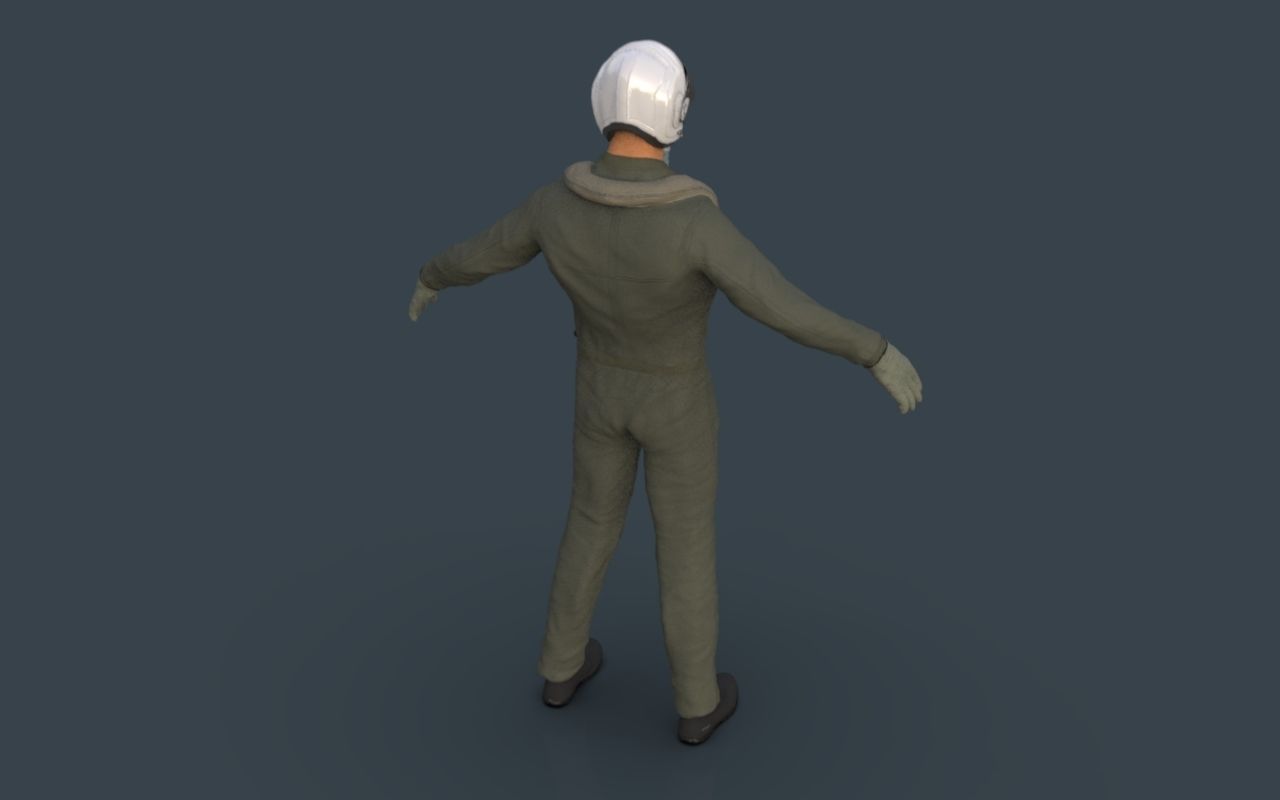 Pilot man in suit 3D model_30