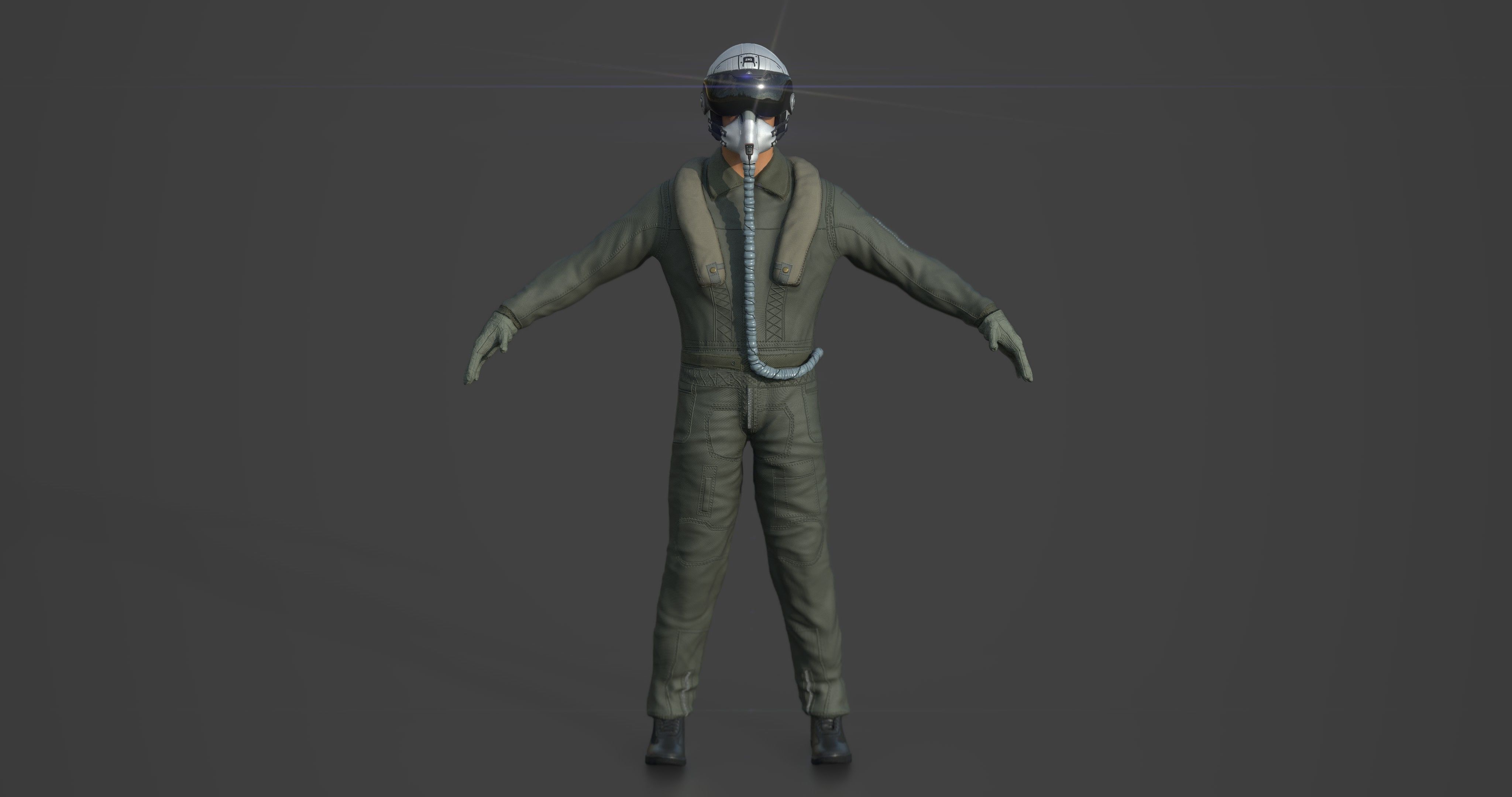 Pilot man in suit 3D model_18