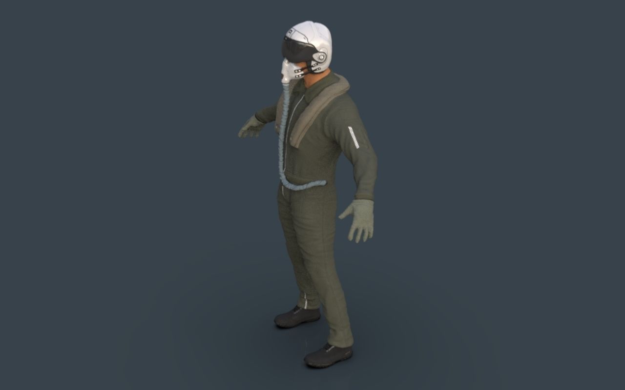 Pilot man in suit 3D model_27