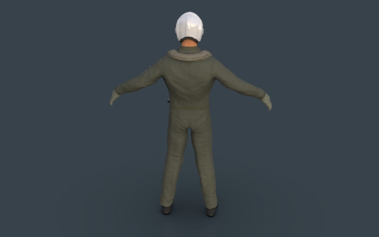 Pilot man in suit 3D model_28