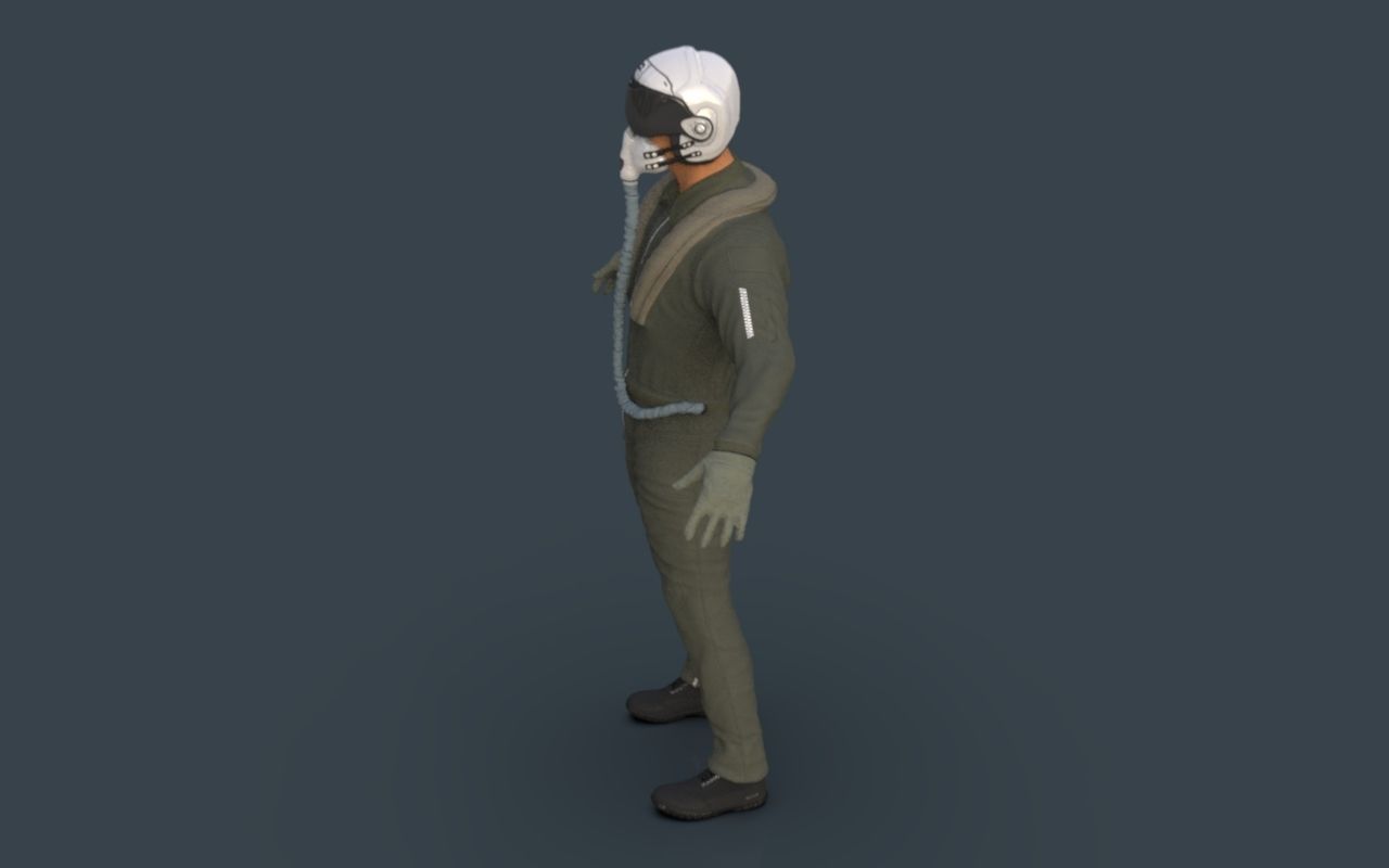 Pilot man in suit 3D model_21