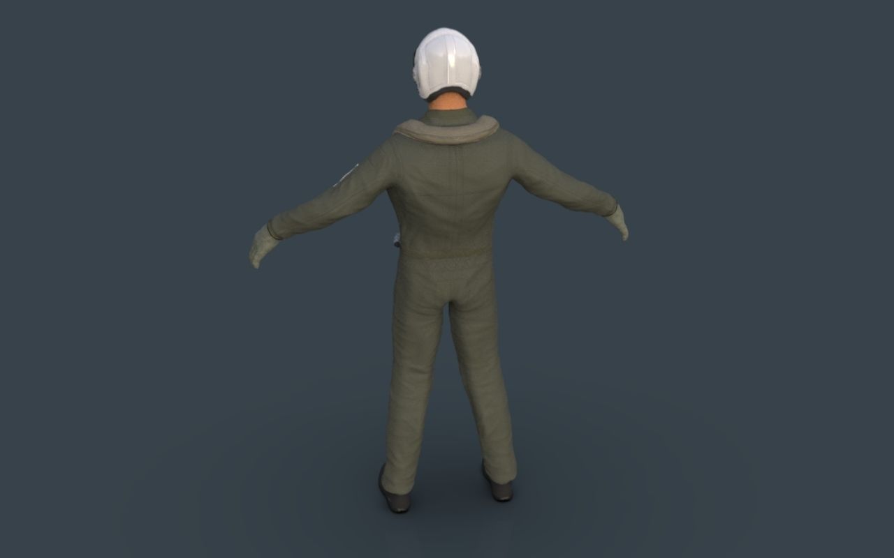 Pilot man in suit 3D model_26