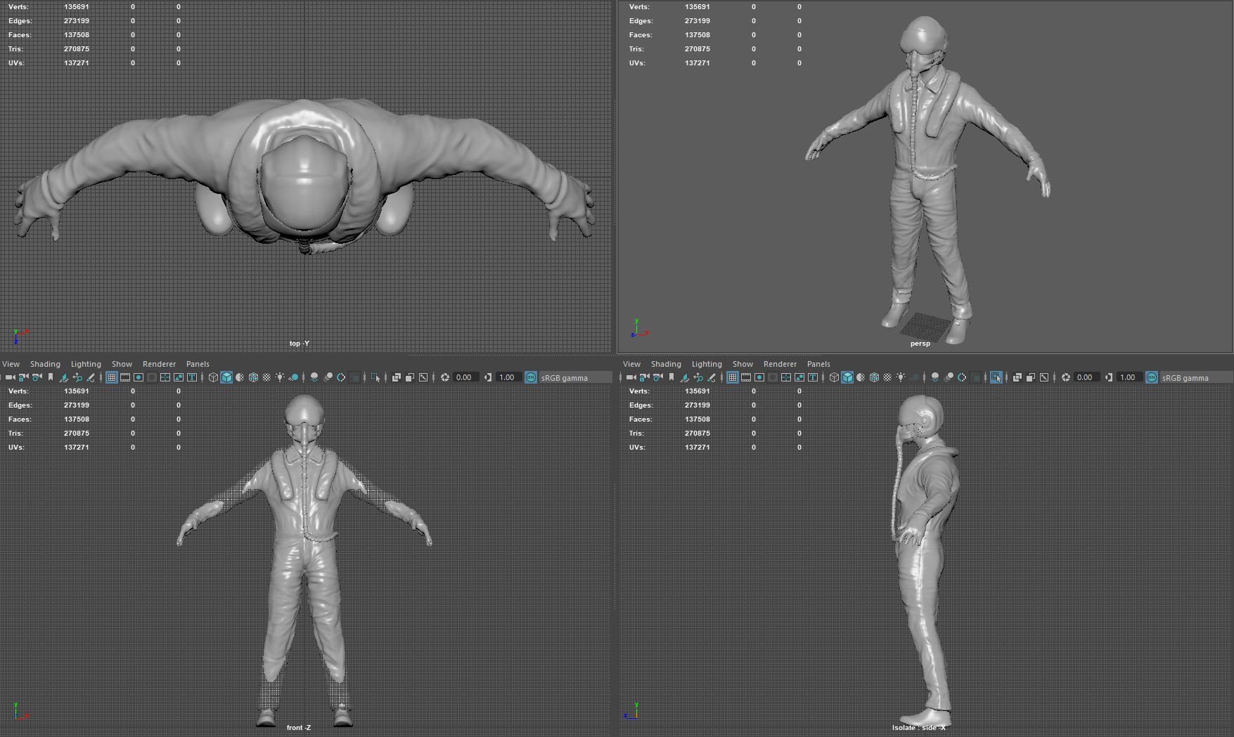 Pilot man in suit 3D model_13