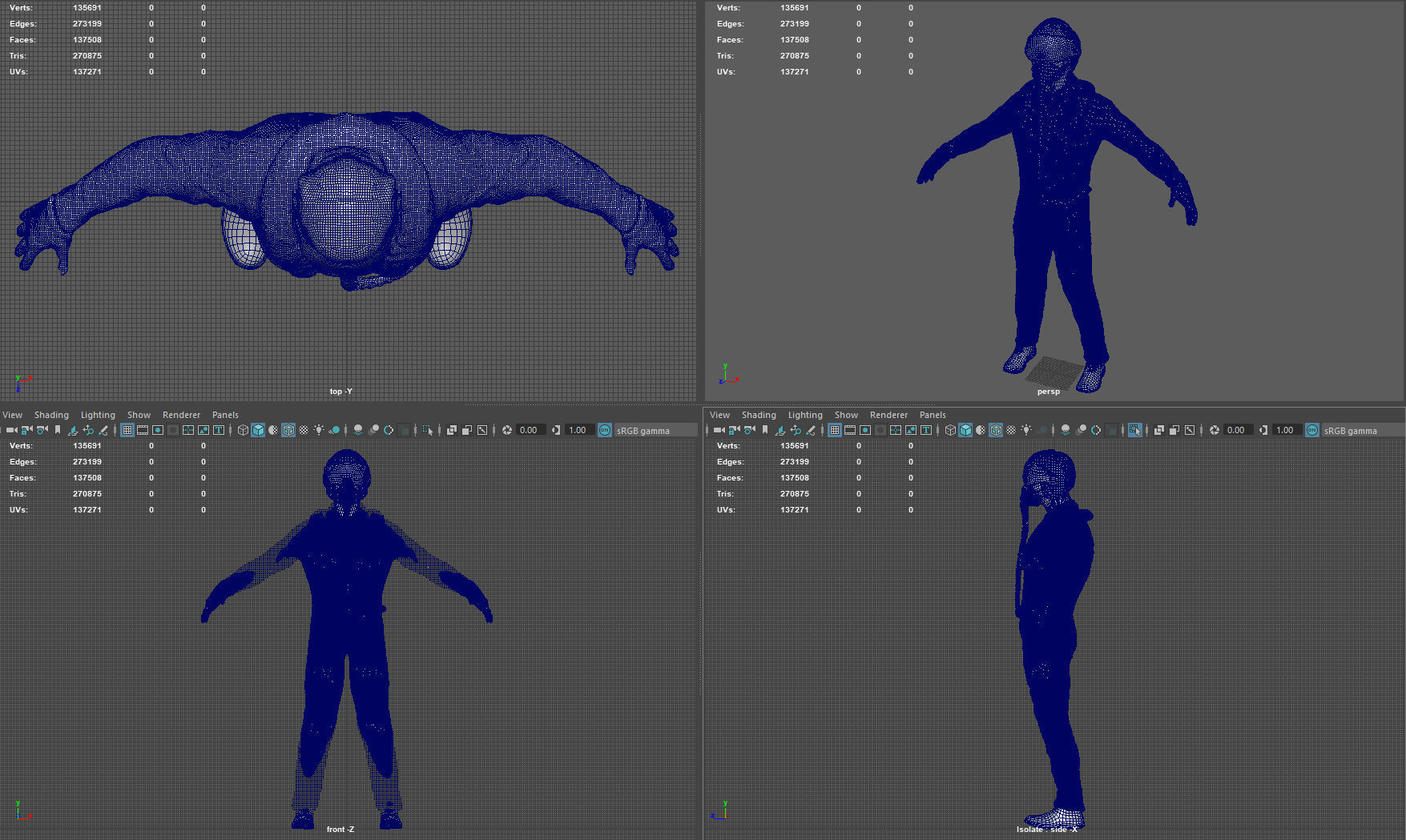 Pilot man in suit 3D model_14