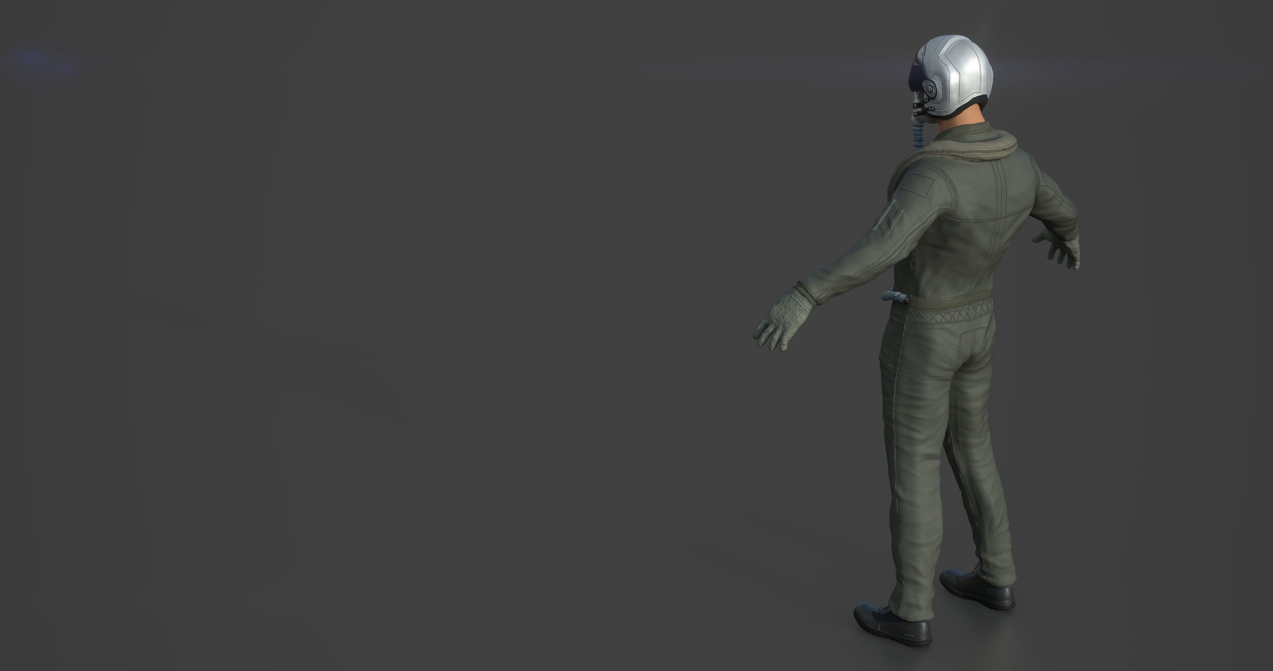Pilot man in suit 3D model_19