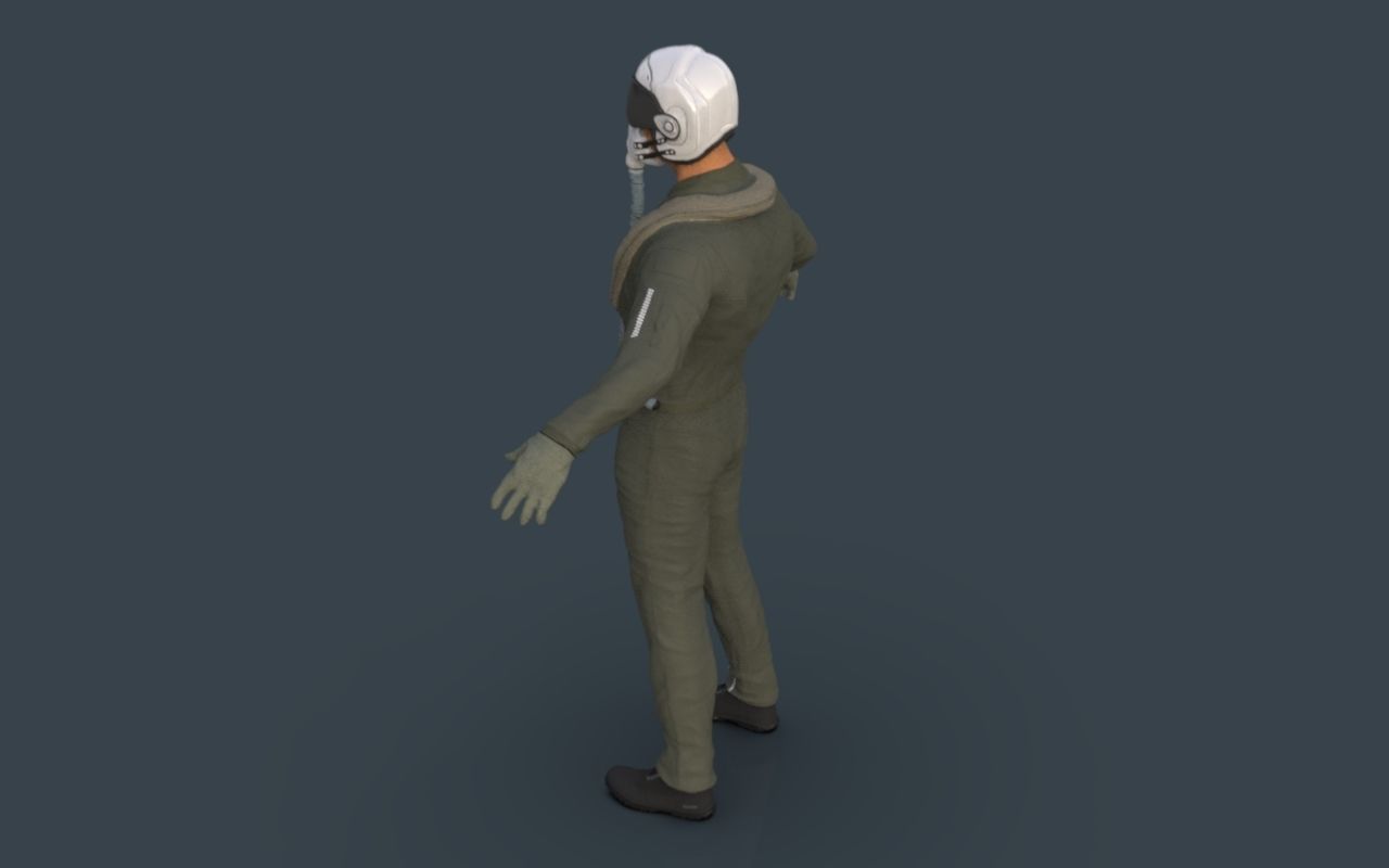 Pilot man in suit 3D model_23