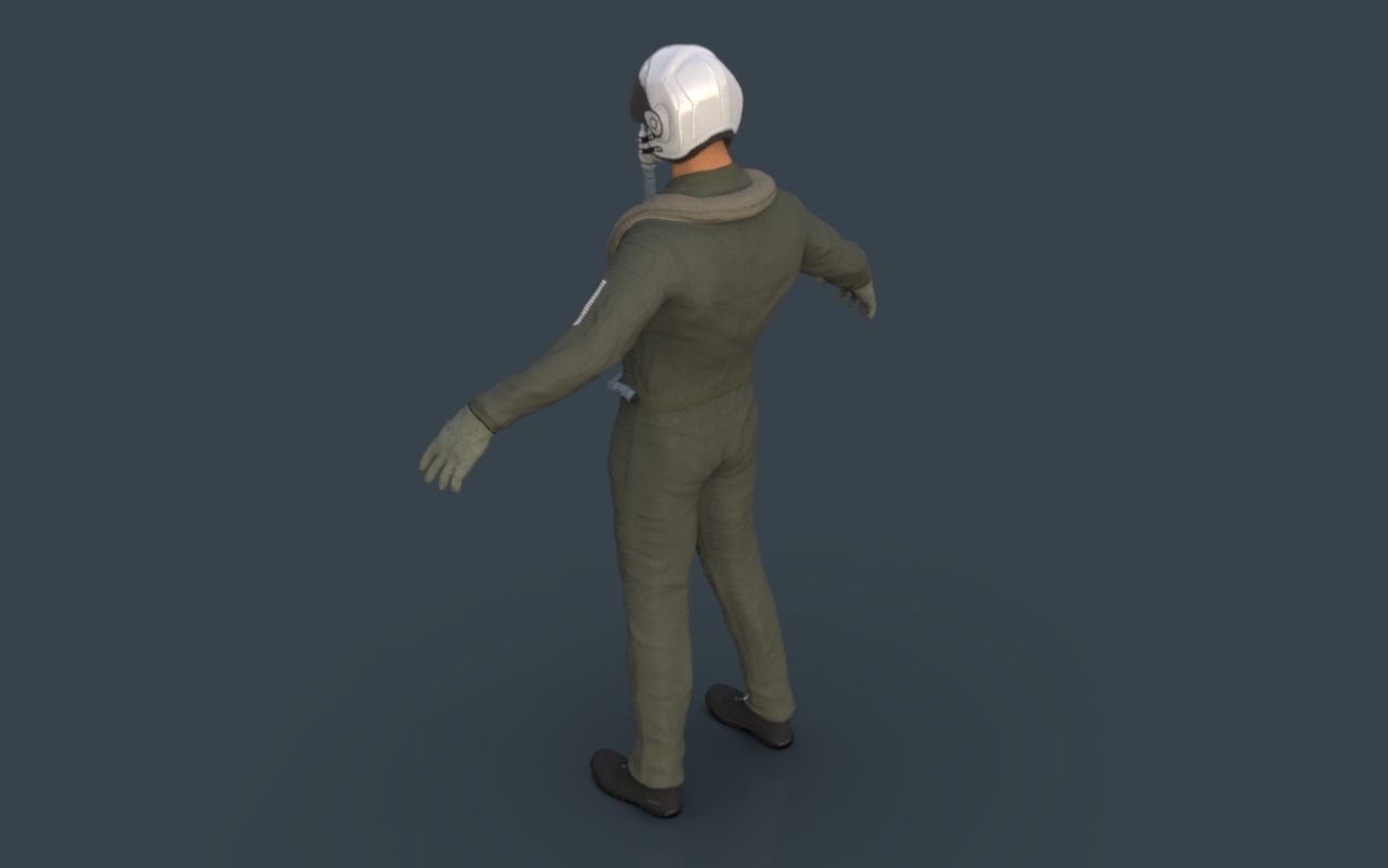 Pilot man in suit 3D model_22