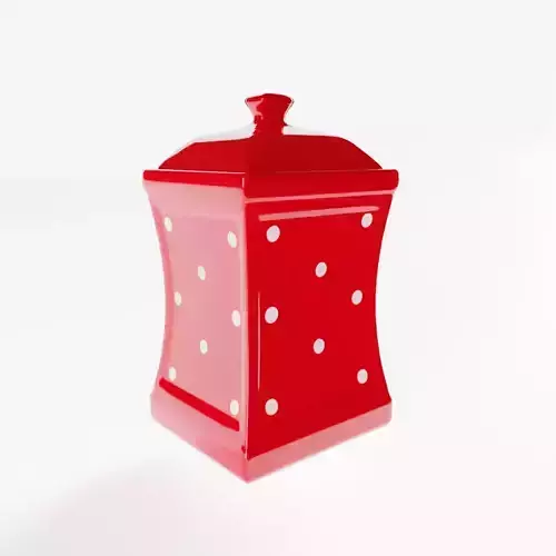 Big Polka Dot Kitchen Storage Jar 3D model