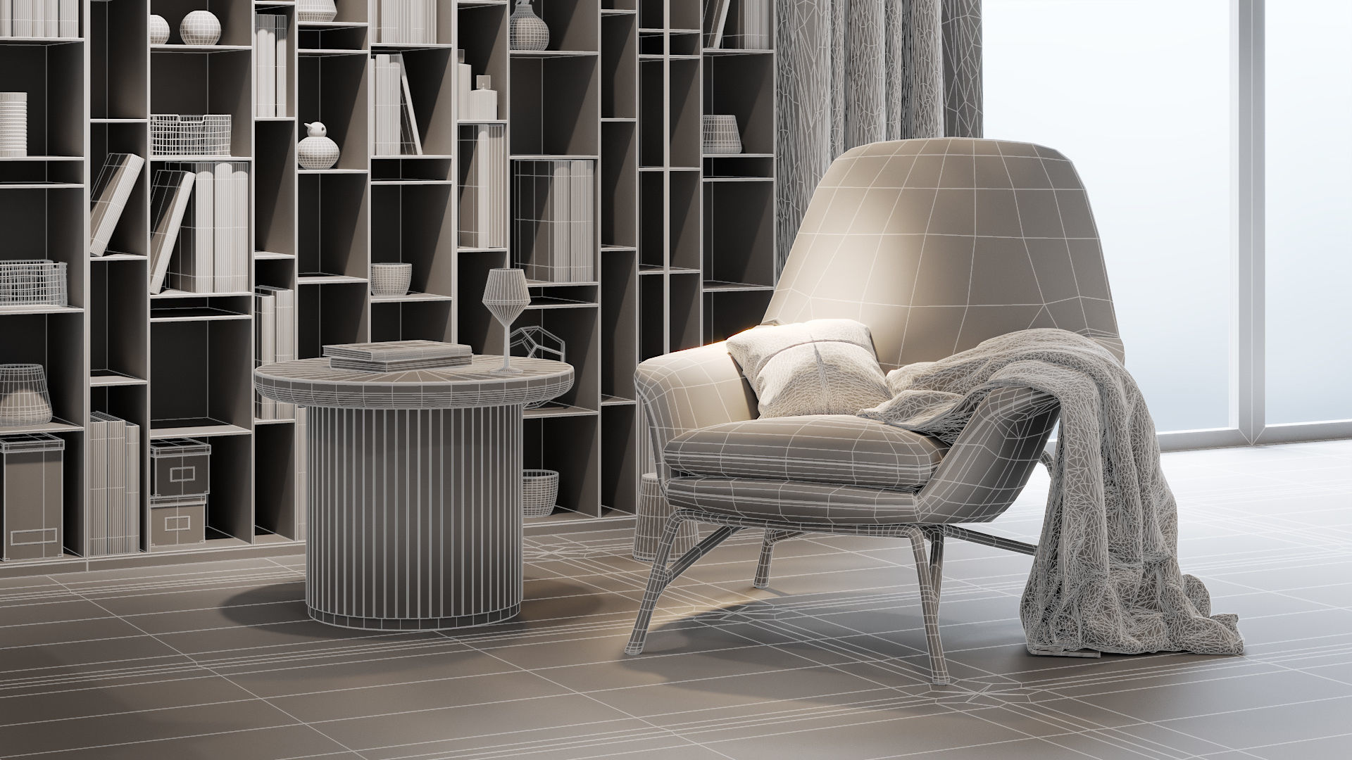 Apartment Scene for Cinema 4D and Corona Renderer 3D model_10