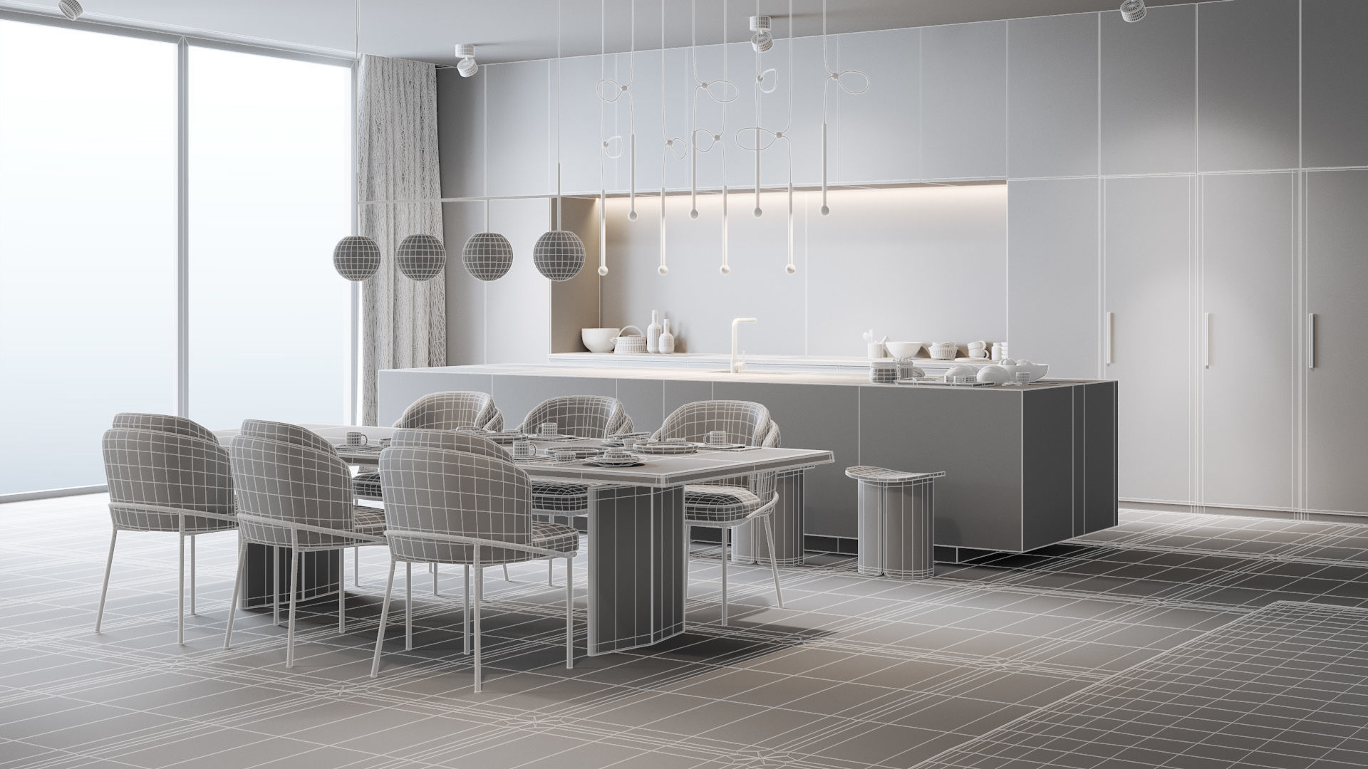 Apartment Scene for Cinema 4D and Corona Renderer 3D model_8