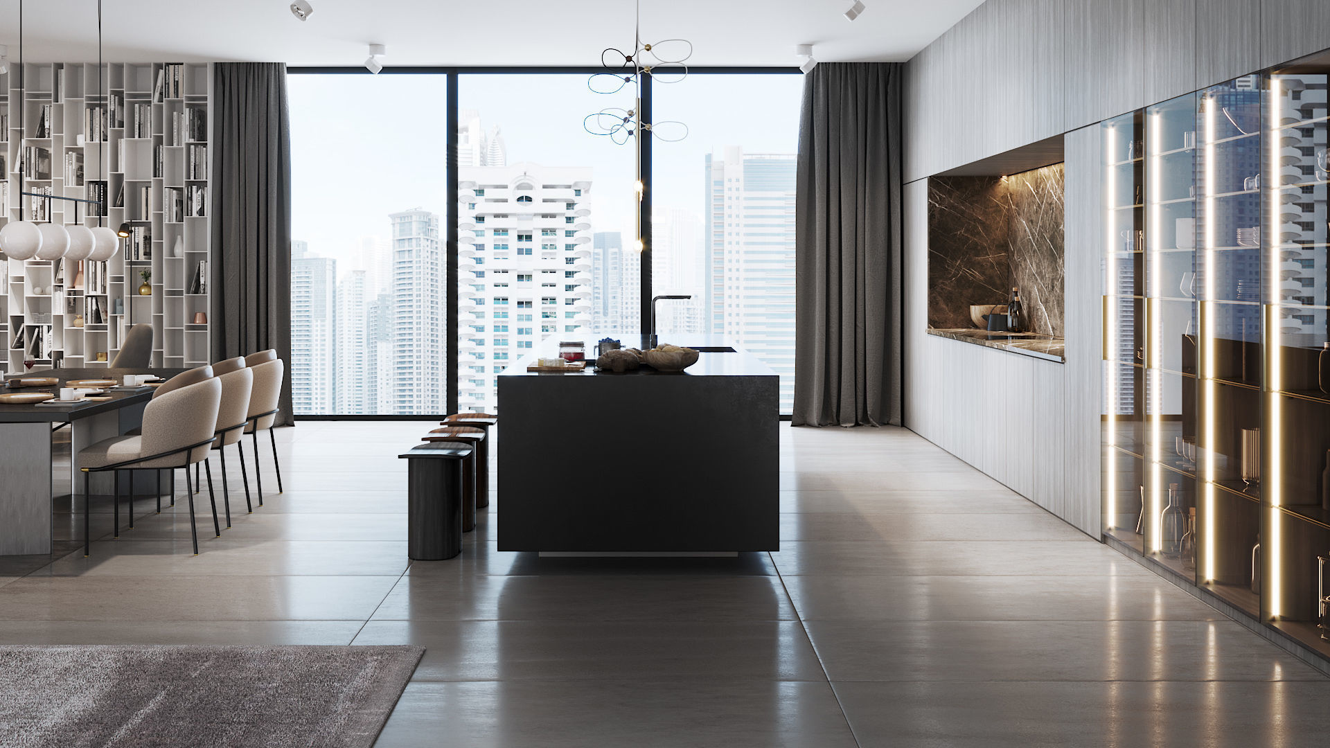 Apartment Scene for Cinema 4D and Corona Renderer 3D model_1