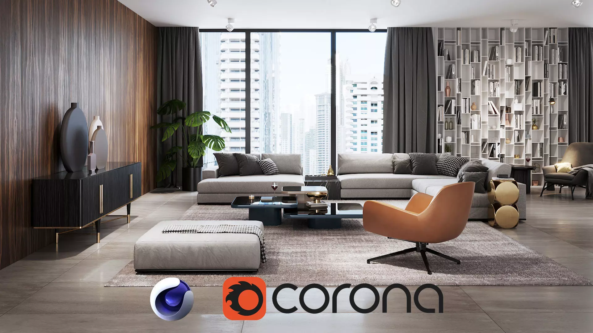 Apartment Scene for Cinema 4D and Corona Renderer 3D model_0