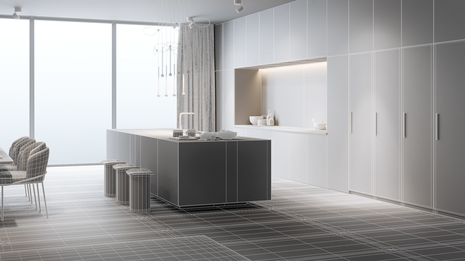 Apartment Scene for Cinema 4D and Corona Renderer 3D model_9