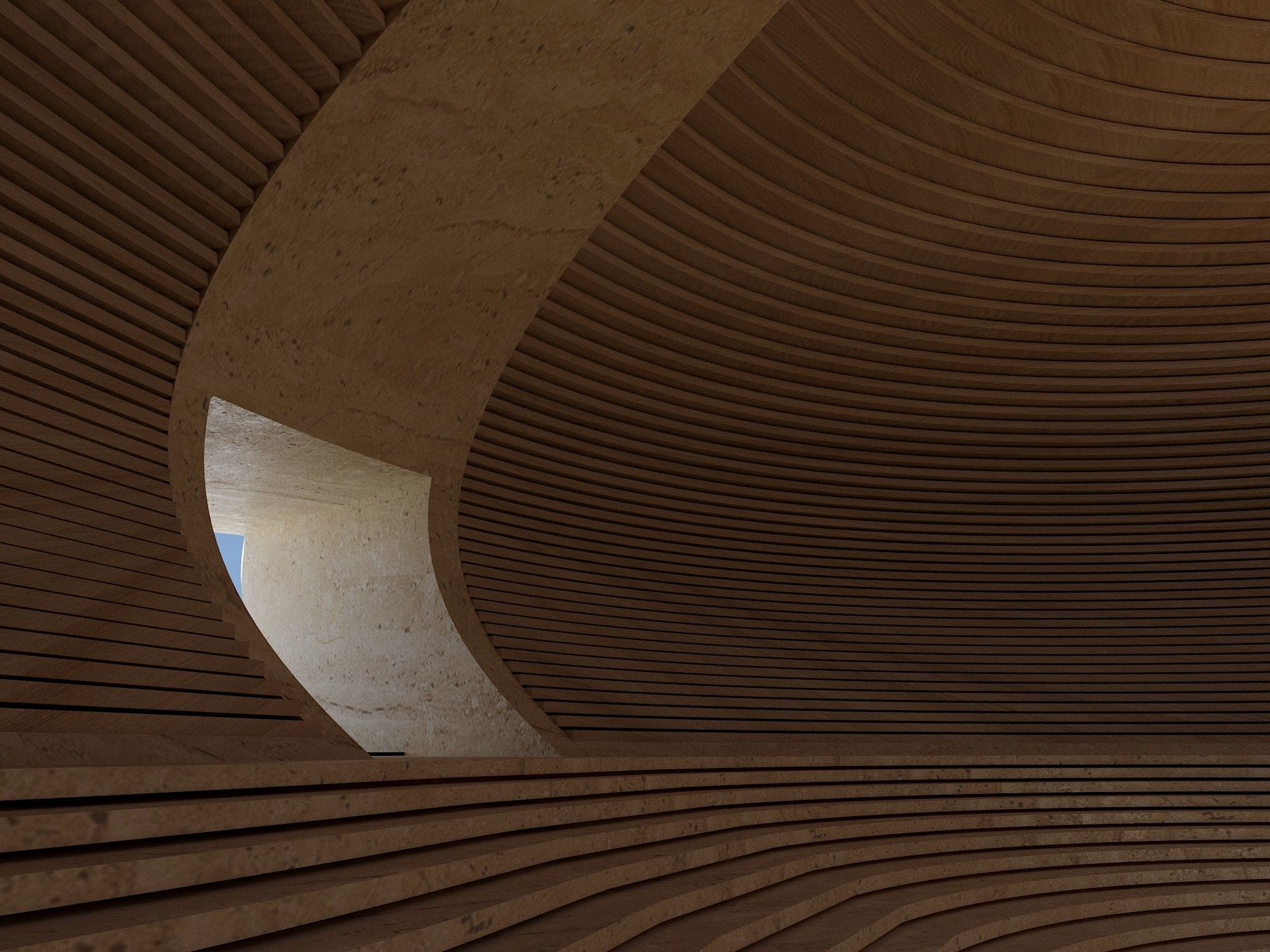 Parametric Circular Landscape 3D model_10