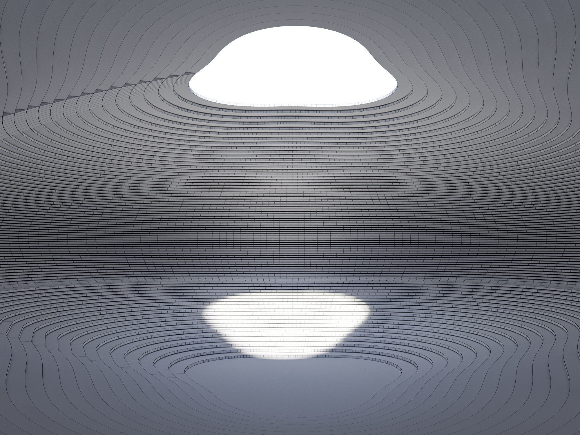 Parametric Circular Landscape 3D model_7