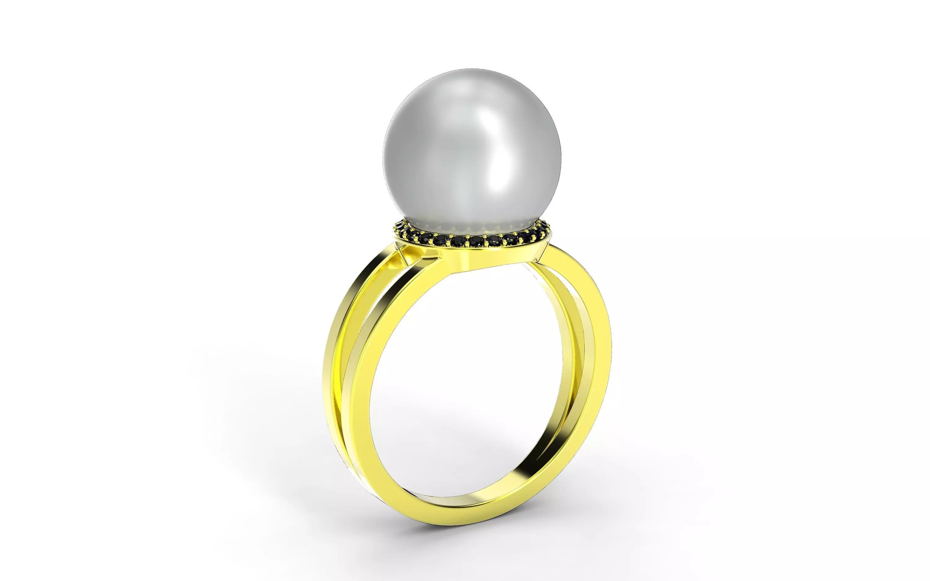 Pearl ring Free 3D print model