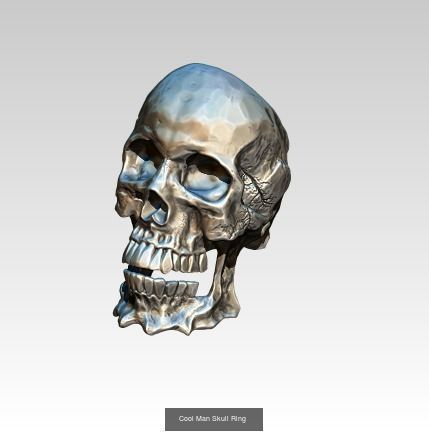Skull ring Lot of 3 pcs 3D Model Collection_2