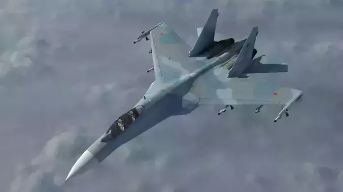 SU-27 -Airborne - textured