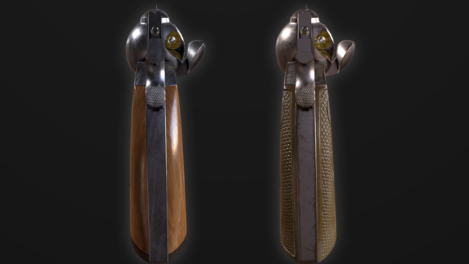 Colt SAA Bisley Low Poly Game Ready Low-poly 3D model_4