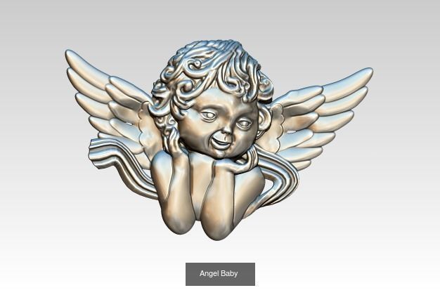 Angels set lot of 3 pcs 3D Model Collection_2