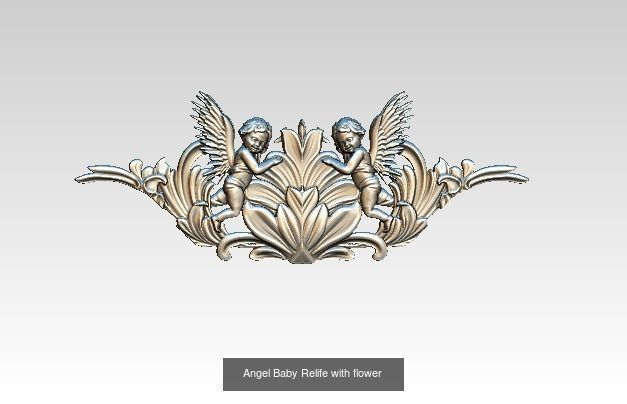 Angels set lot of 3 pcs 3D Model Collection_3
