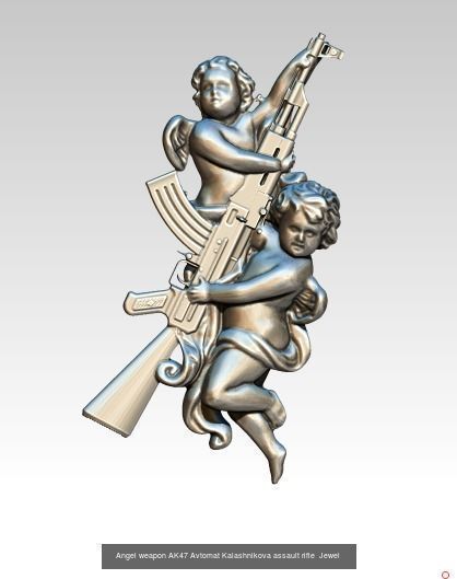 Angels set lot of 3 pcs 3D Model Collection_1