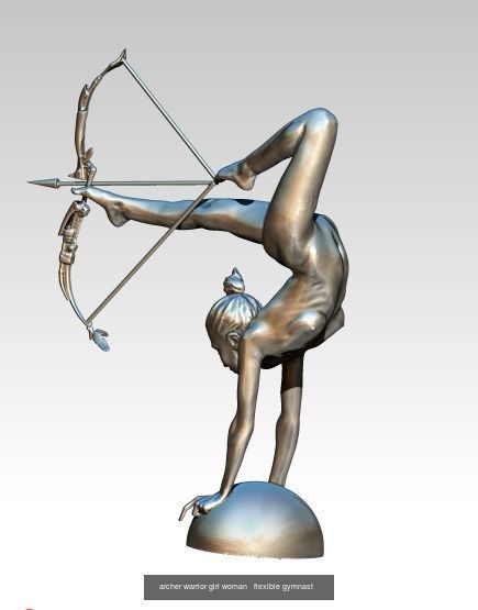 Woman statue set Lot of 5 high detailed pcs 3D Model Collection_3