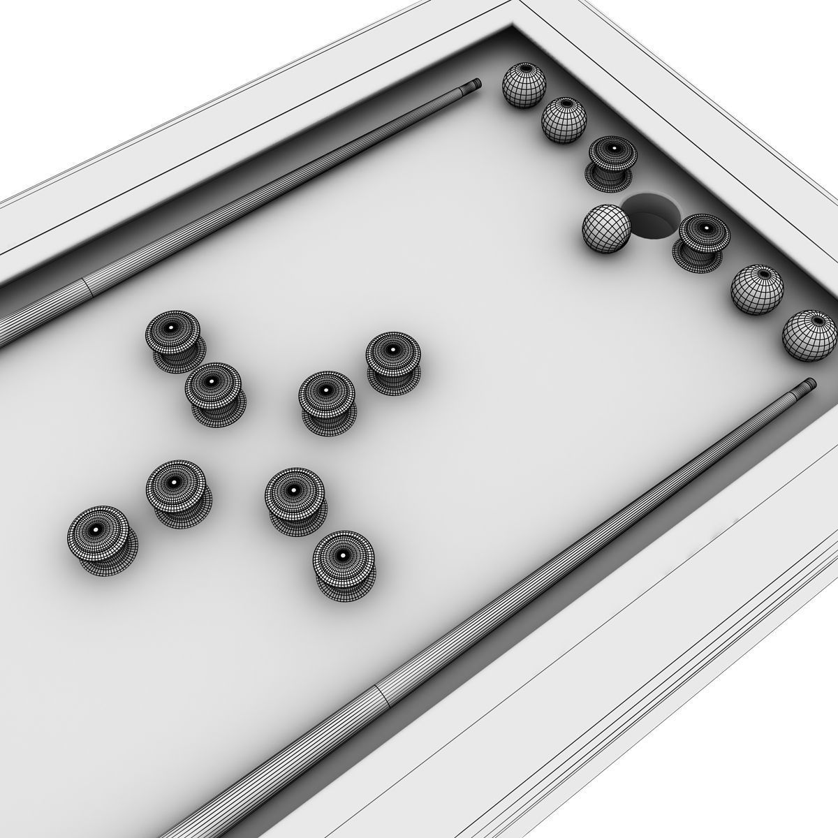 Bumper Pool Table 3D model_10