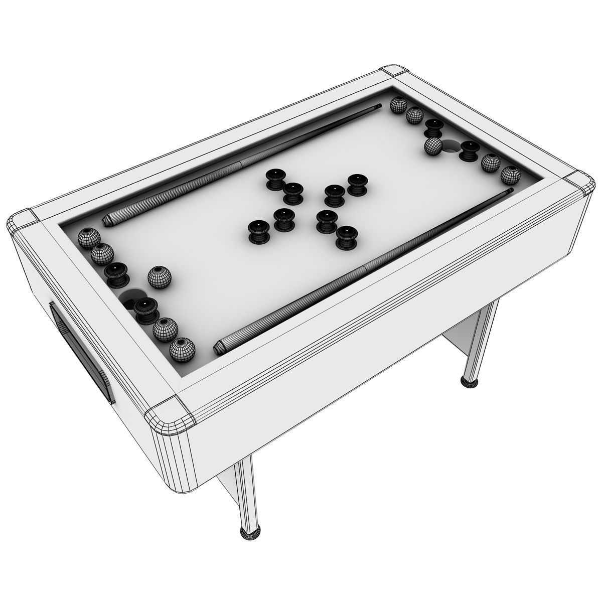 Bumper Pool Table 3D model_8