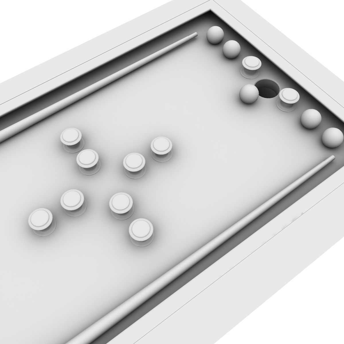 Bumper Pool Table 3D model_9